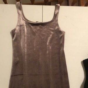 Silvery purple velvet midi dress